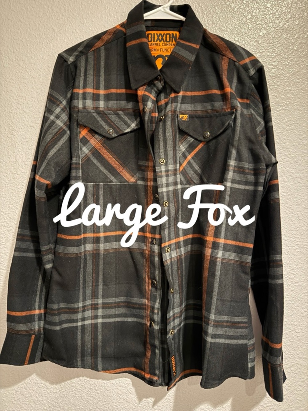 DIXXON Black, Orange & Gray Plaid Shirt Jacket